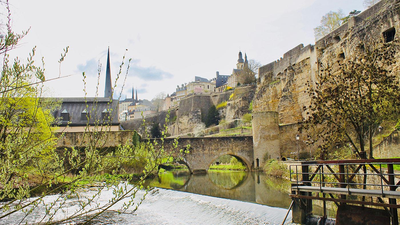 Photograph of the fortifications of Luxembourg city